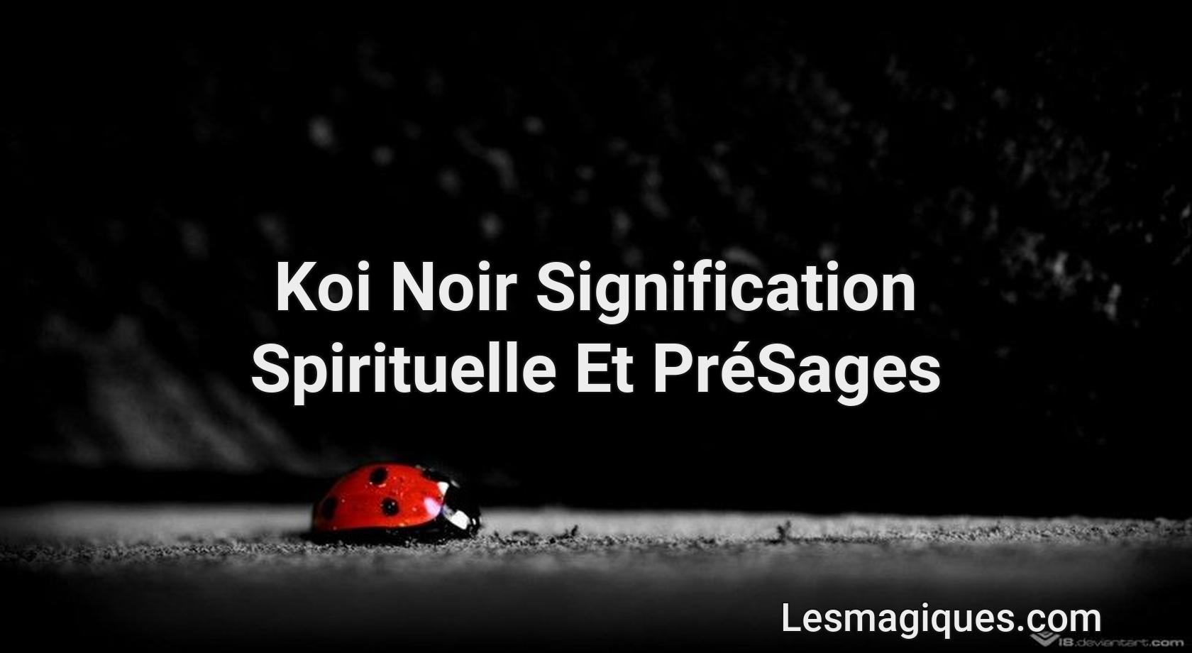 Coccinelle Noir Signification Spirituel Interpr tation et