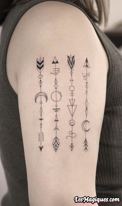 Tatouage 5 Flèches