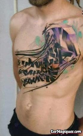 Tatouage abstrait de méduses