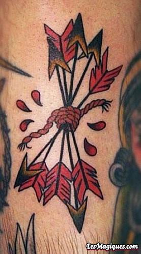 Tatouage de paquet de flèche