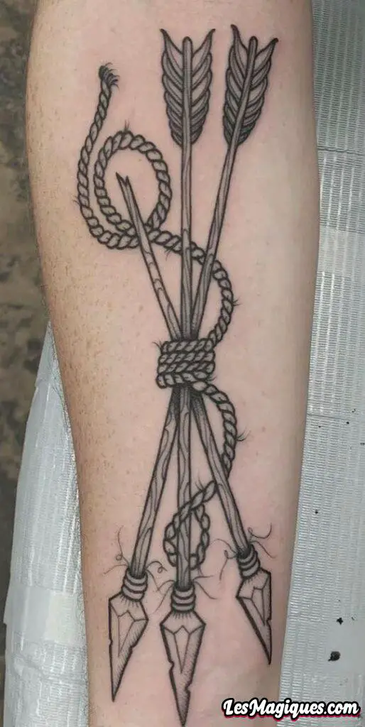 Tatouage de paquet de flèche