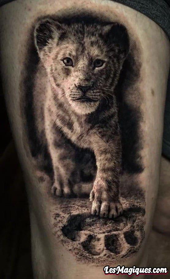 Tatouage Bébé Lion