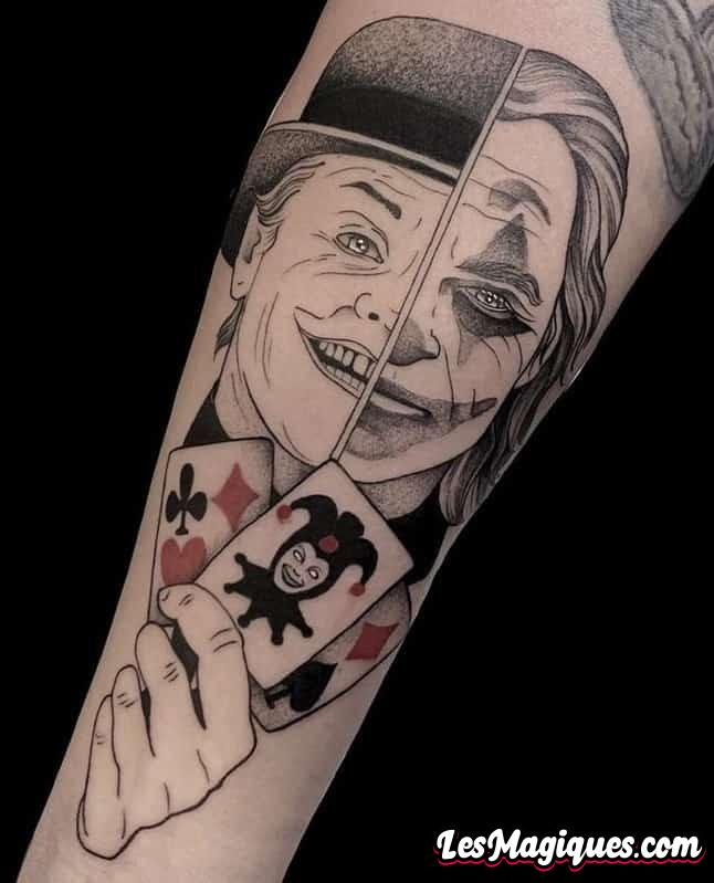 Tatouage Joker travail noir