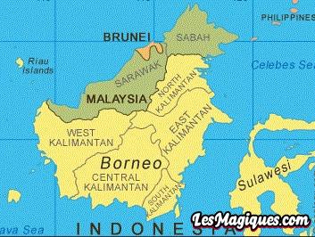 Carte de Bornéo