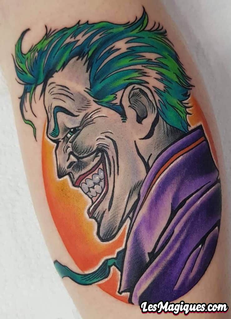 Tatouage de Joker de dessin animé