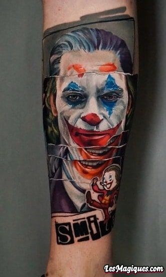 Tatouage Joker contemporain