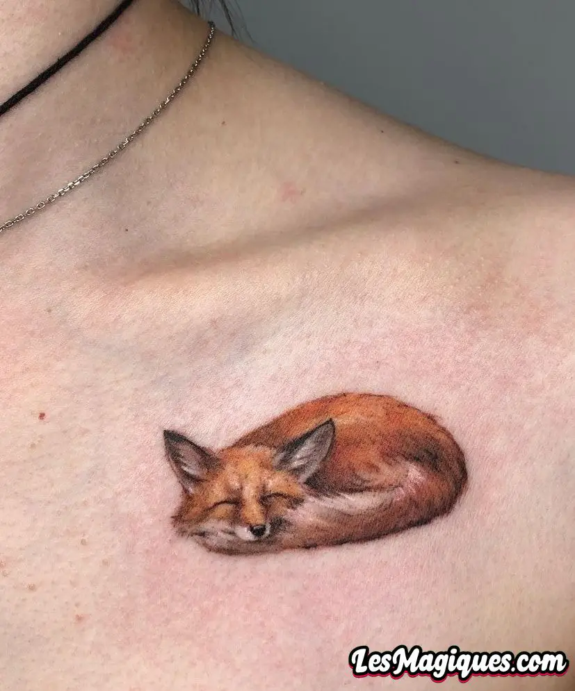 Tatouage de renard frisé