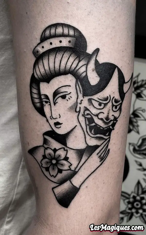 Tatouage Masque Hannya