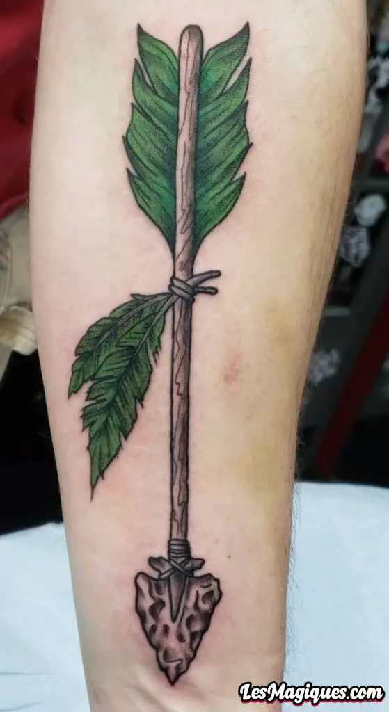 Tatouage Flèche Verte