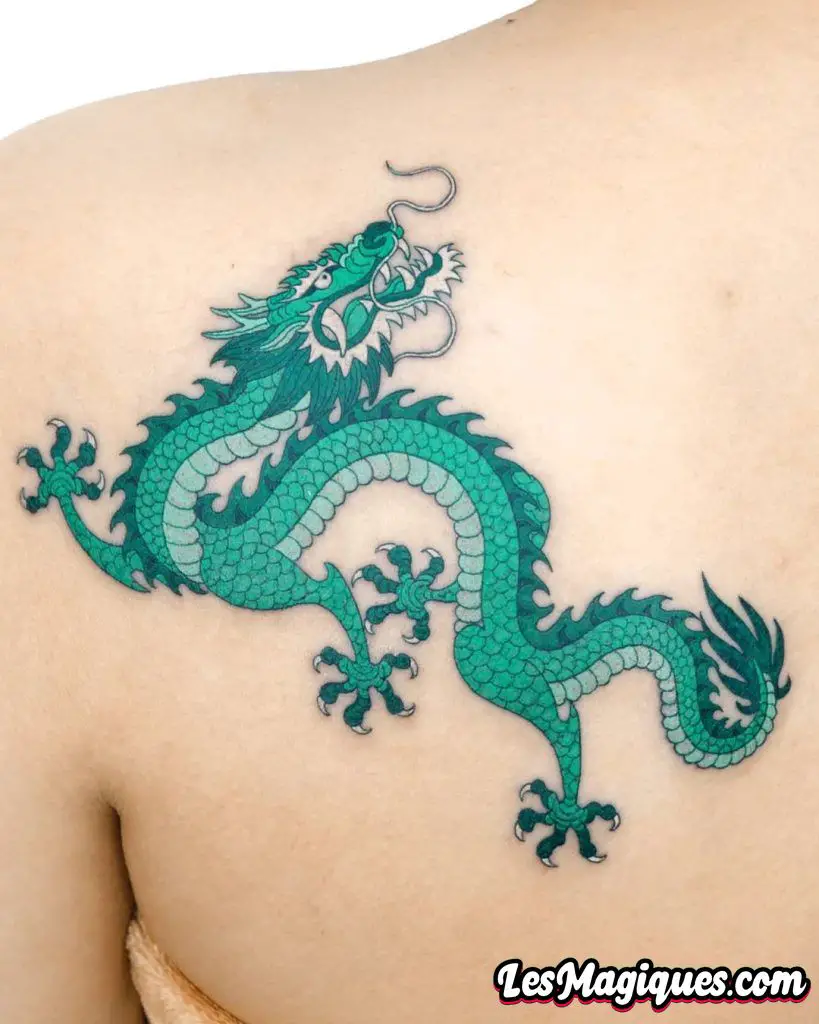Tatouage Dragon Vert