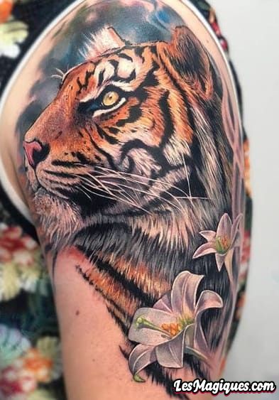 Tatouage de tigre illustratif