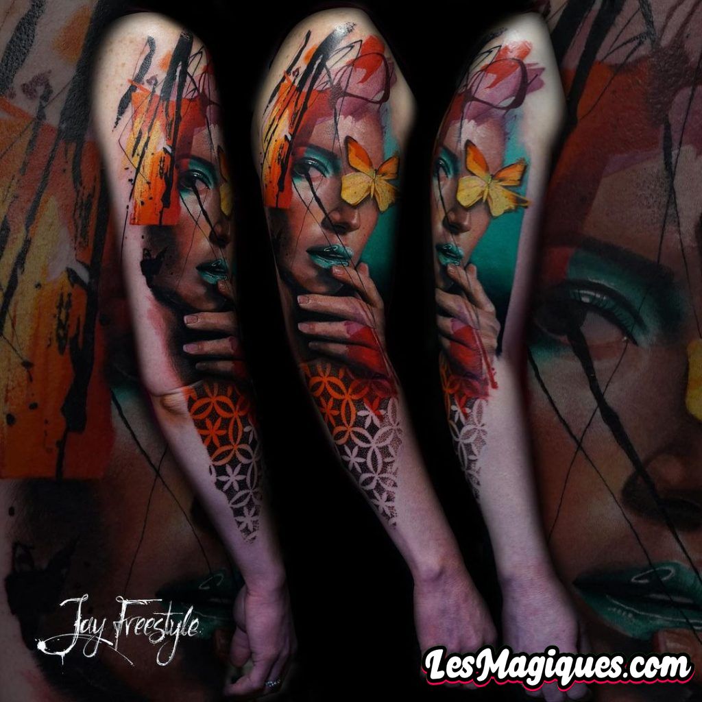 Tatouage aquarelle de Jay Freestyle