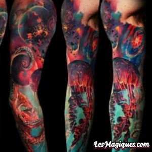 Manchon de tatouage de méduse