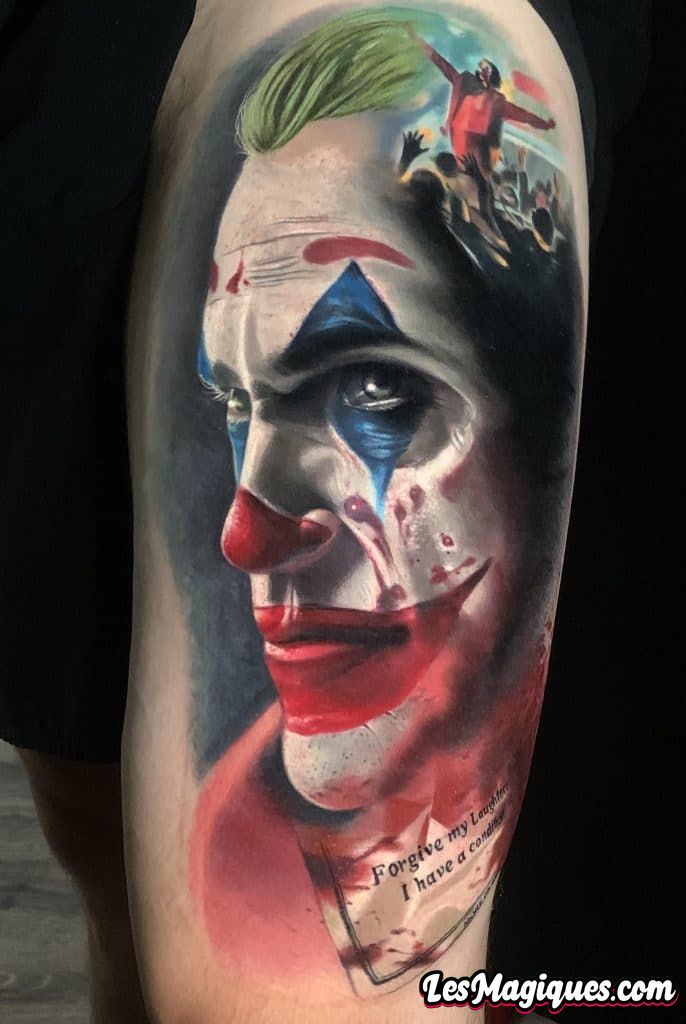 Joaquin Phoenix Joker Tatouage
