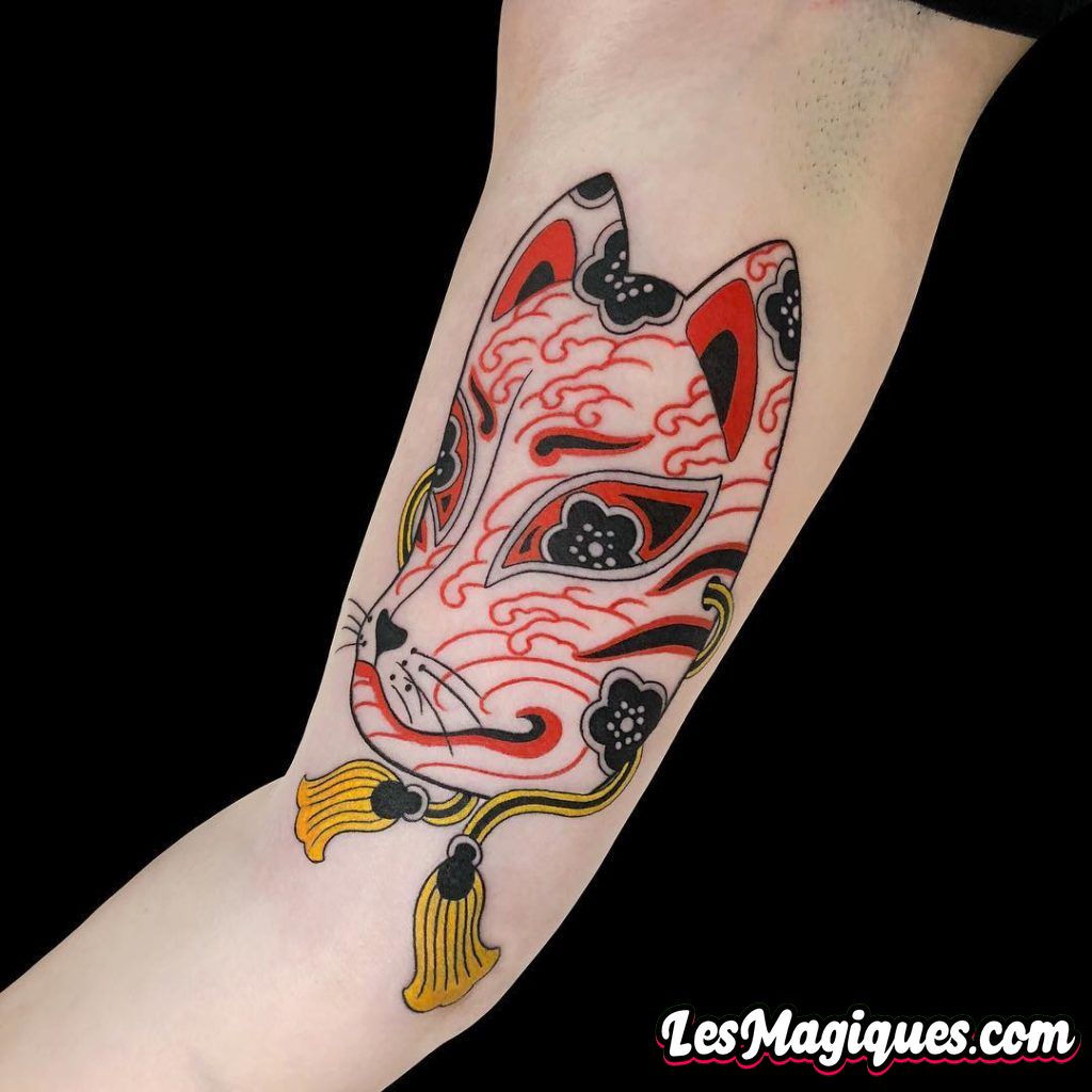 Tatouage Masque Kitsune