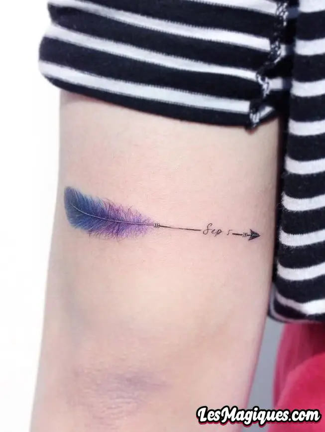 Tatouages ​​​​de flèche de lettrage
