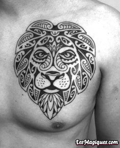 Tatouage de lion tribal