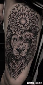 Tatouages ​​De Lion De Mandala