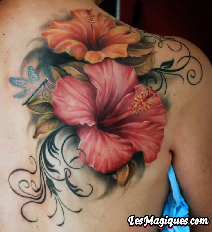 Tatouage d'hibiscus ornemental