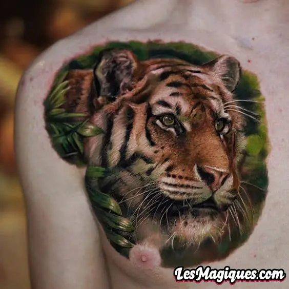 Tatouage de tigre réaliste