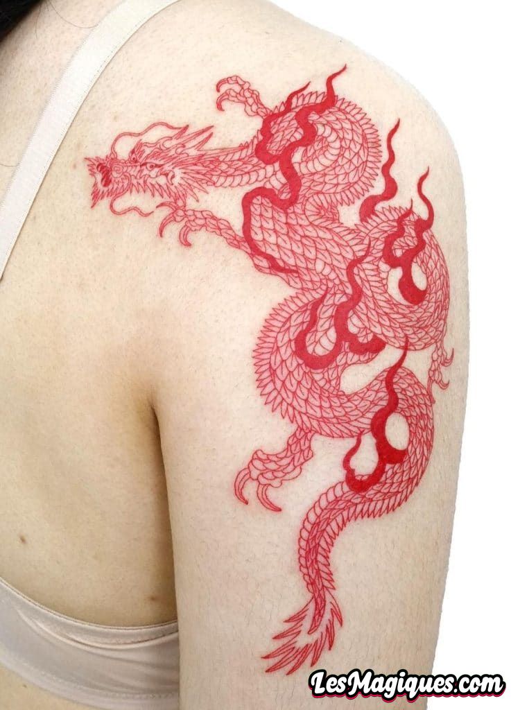 Tatouage Dragon Rouge