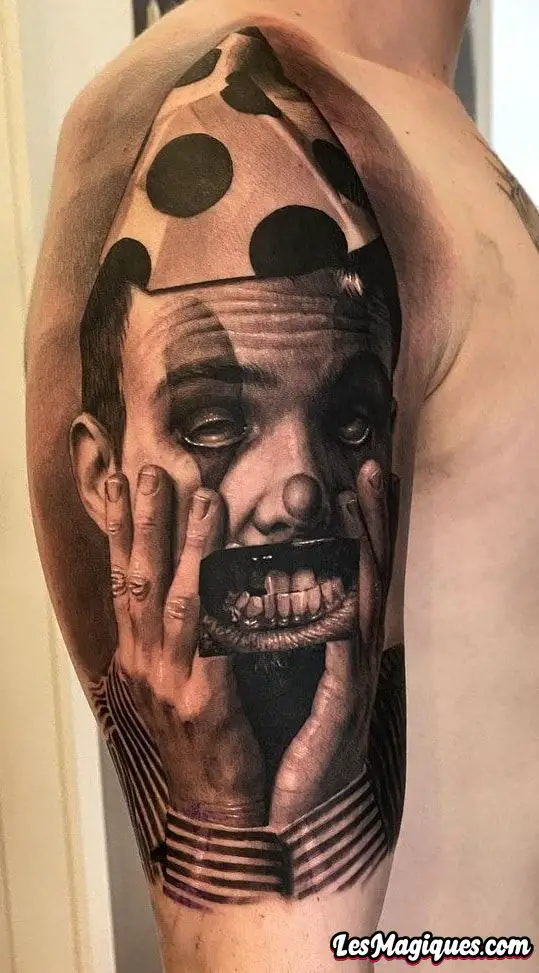 Tatouage Clown Triste