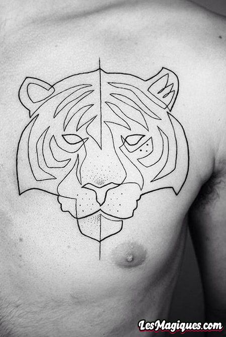 Tatouage de tigre simple