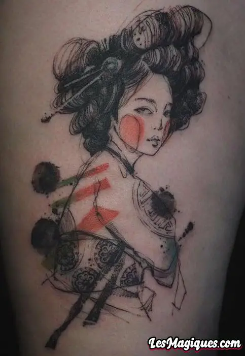 Tatouage de geisha sommaire