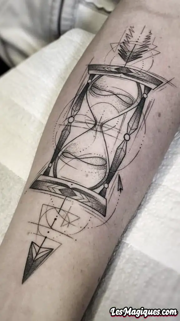 Tatouage de sablier sommaire