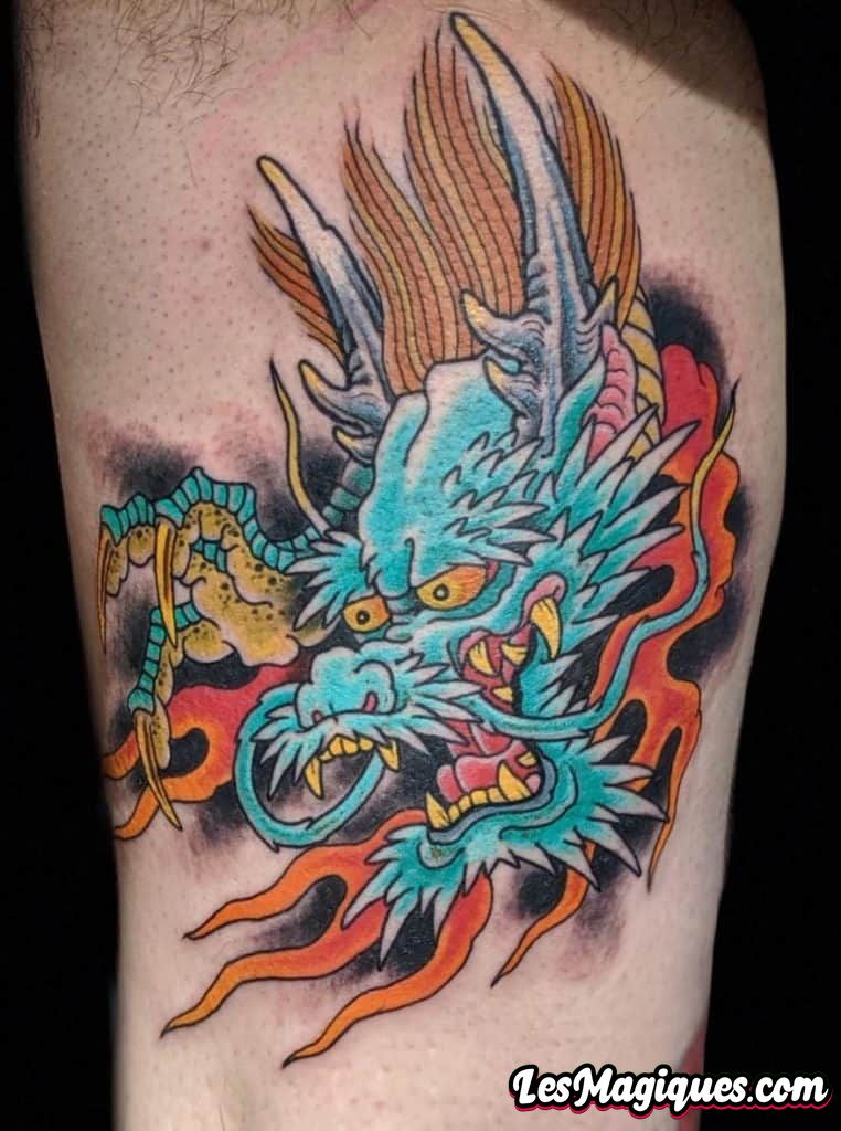 Petit tatouage de dragon japonais
