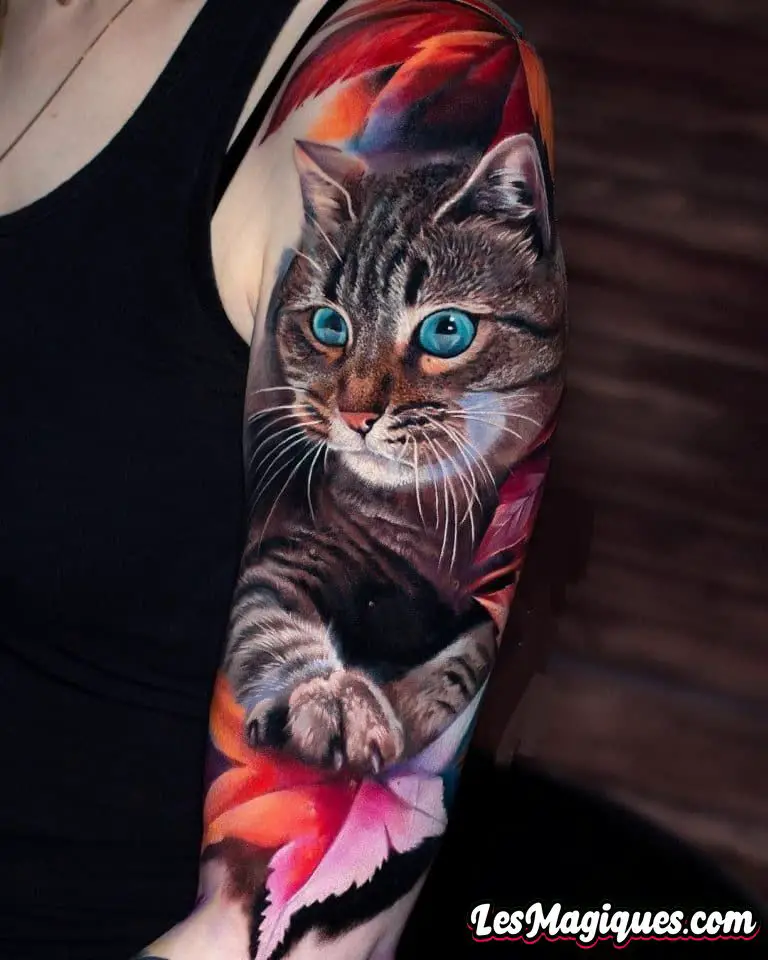 50 Tatouages De Chat Pour Immortaliser Votre Compagnon