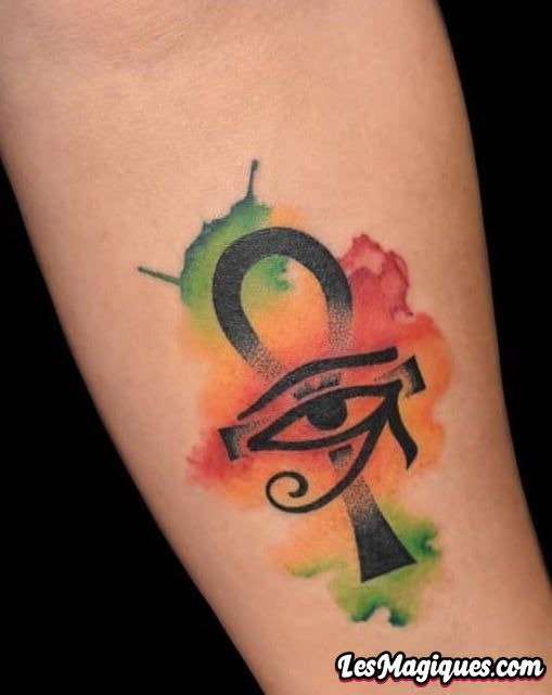 Tatouage égyptien aquarelle