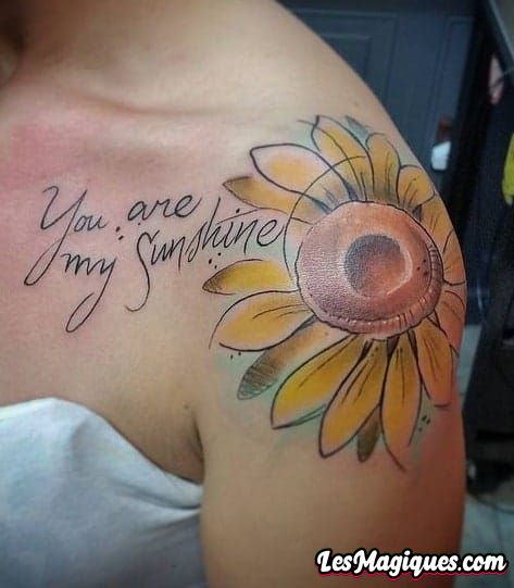 Tu es mon tatouage de tournesol Sunshine